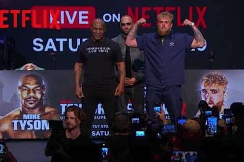 Jake Paul and Mike Tyson’s New York Press Conference Entrances | Netflix