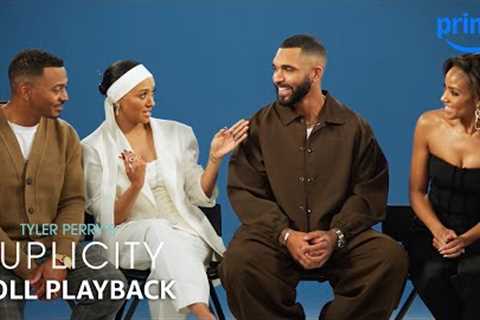 The Cast Reacts to Scenes From Tyler Perry's Duplicity | Roll Playback | Prime Video